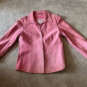 Pink suede jacket